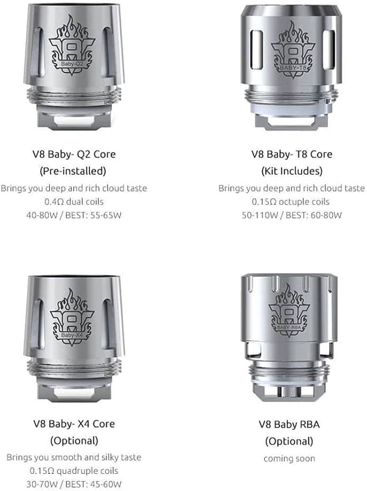 SMOK Baby Beast TFV8 Multiple Coils | M2 | Q2 | X4 | T6 | T8 | BEST SELLER UK