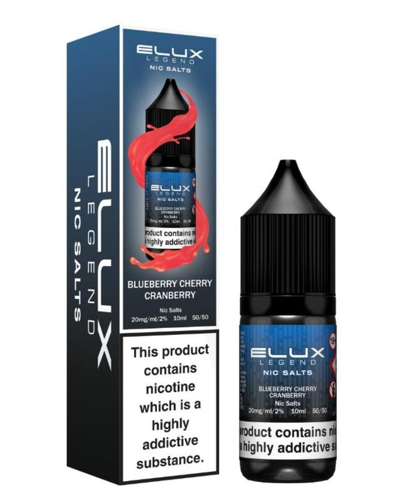 Pack of 10 PCS: Elux Nic Salt 10ml E Liquid Vape Juice- Elux Salts 50VG/50PG with 10 mg & 20 mg. TPD UK