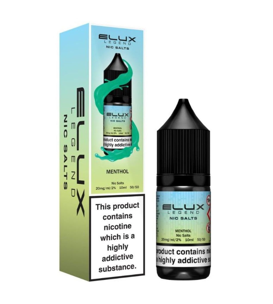 Pack of 10 PCS: Elux Nic Salt 10ml E Liquid Vape Juice- Elux Salts 50VG/50PG with 10 mg & 20 mg. TPD UK