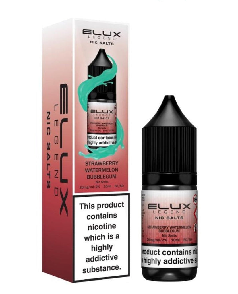 Pack of 10 PCS: Elux Nic Salt 10ml E Liquid Vape Juice- Elux Salts 50VG/50PG with 10 mg & 20 mg. TPD UK