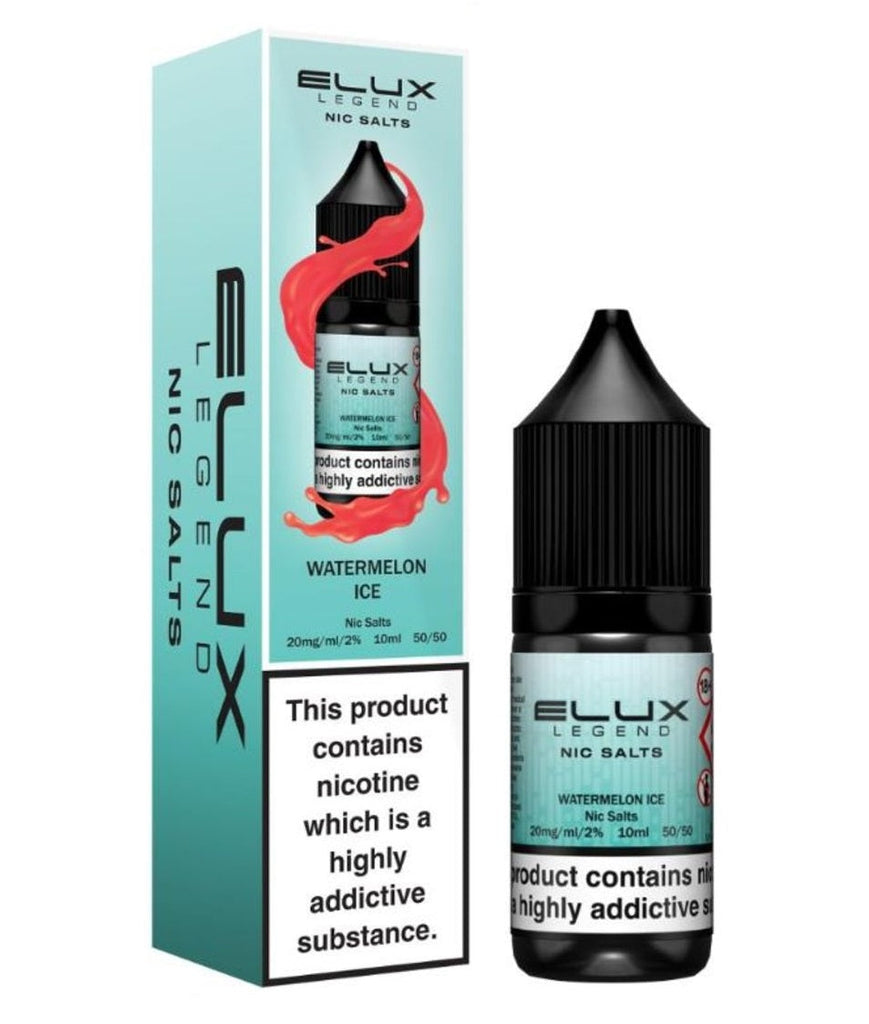 Pack of 10 PCS: Elux Nic Salt 10ml E Liquid Vape Juice- Elux Salts 50VG/50PG with 10 mg & 20 mg. TPD UK