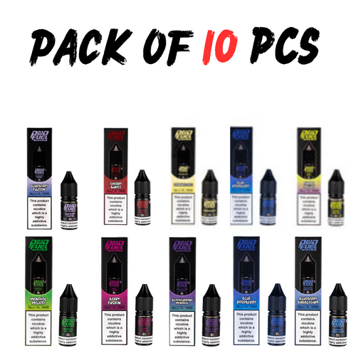 Pack of 10 Nic Salt E-Liquid by Pod Fuel 10mg/20mg 10 ml  eliquid TPD