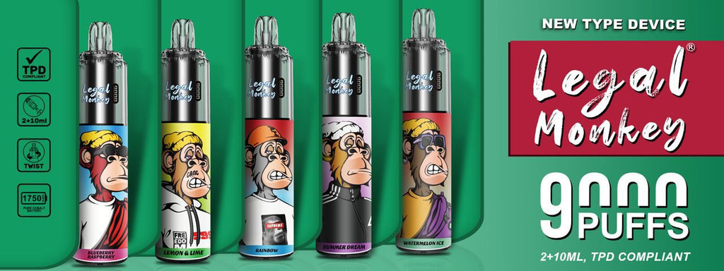 LEGAL MONKEY 9000 PREFILLED POD KIT 20MG BOX OF 5PC TWIST TYPE 2+10ML Dreamlandvape LEGAL MONKEY 9000 PREFILLED POD KIT 20MG BOX OF 5PC TWIST TYPE 2+10ML Dreamlandvape