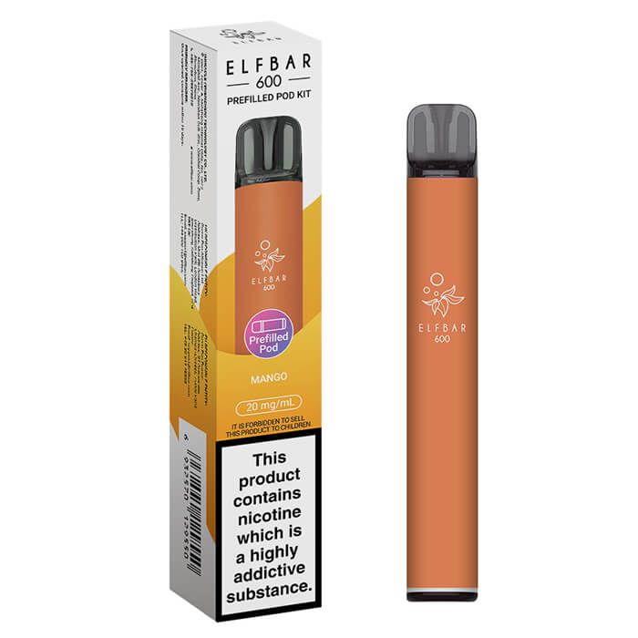 ELFBAR 600 Prefilled Pod Vape Kit – 500mAh Battery | USB-C Charging | Inhale Activated | Compatible with Elfa & Elfa Pro Pods