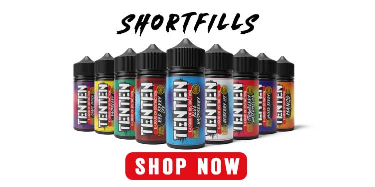 PACK OF 10 PCS: Nic Salt 10ml E Liquid TEN TEN Premium Vape Juice 50VG/50PG 10 & 20 mg