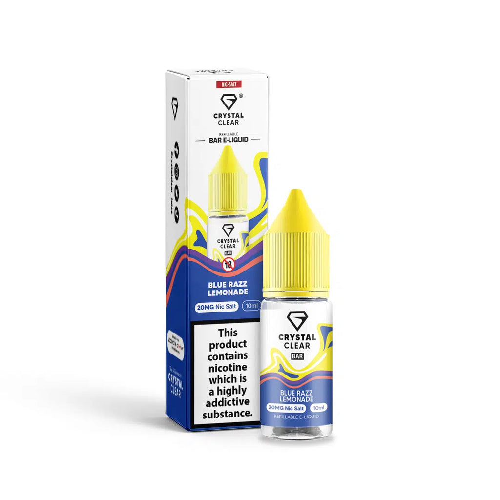 Crystal Clear Juice Bar Nic Salts  10ml – 10mg and 20mg  TPD UK