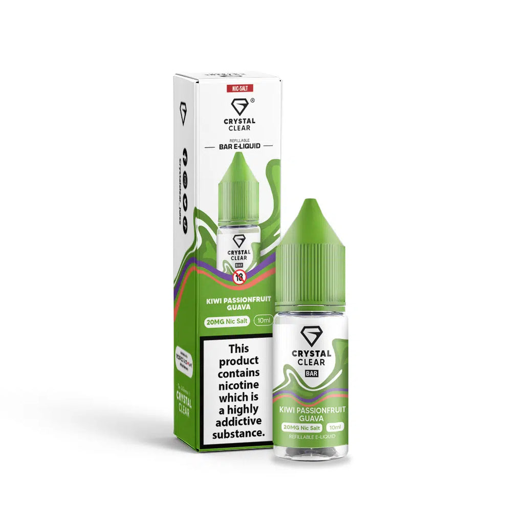 Crystal Clear Juice Bar Nic Salts  10ml – 10mg and 20mg  TPD UK