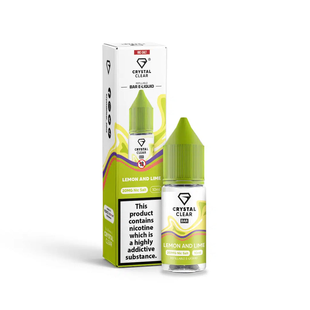 Crystal Clear Juice Bar Nic Salts  10ml – 10mg and 20mg  TPD UK