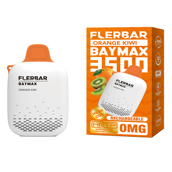 Pack of 5 FLERBAR BAYMAX 3500  PREFILLED -DEVICE 0MG nic Rechargeable Battery