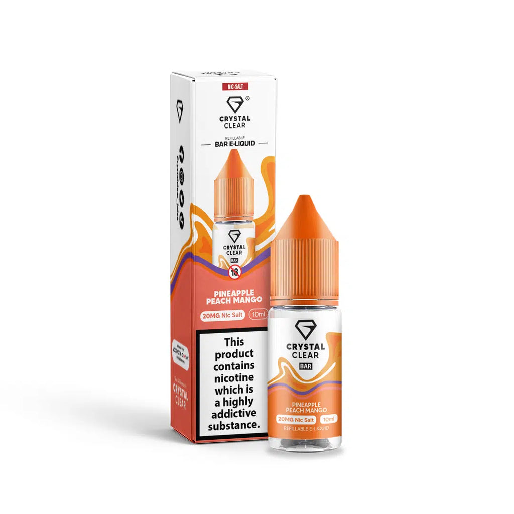 Crystal Clear Juice Bar Nic Salts  10ml – 10mg and 20mg  TPD UK