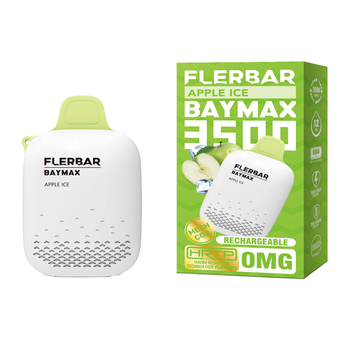 Pack of 5 FLERBAR BAYMAX 3500  PREFILLED -DEVICE 0MG nic Rechargeable Battery
