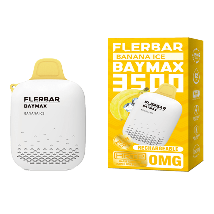 Pack of 5 FLERBAR BAYMAX 3500  PREFILLED -DEVICE 0MG nic Rechargeable Battery