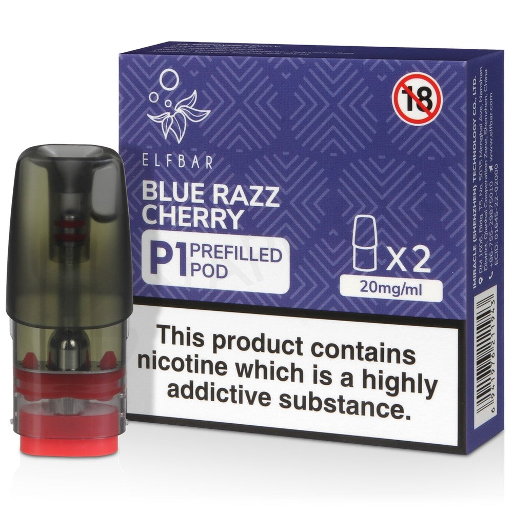 10 Pc- Box ELF BAR MATE P1 PREFILLED PODS FOR Elf Mate 500 Pod Kit