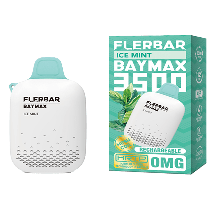 Pack of 5 FLERBAR BAYMAX 3500  PREFILLED -DEVICE 0MG nic Rechargeable Battery