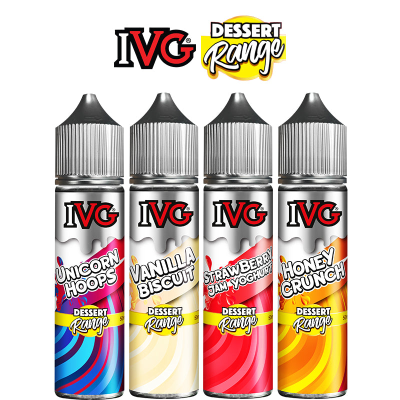 Dessert  IVG DESSERT RANGE Short fill 70:30 VG PG E-LIQUID