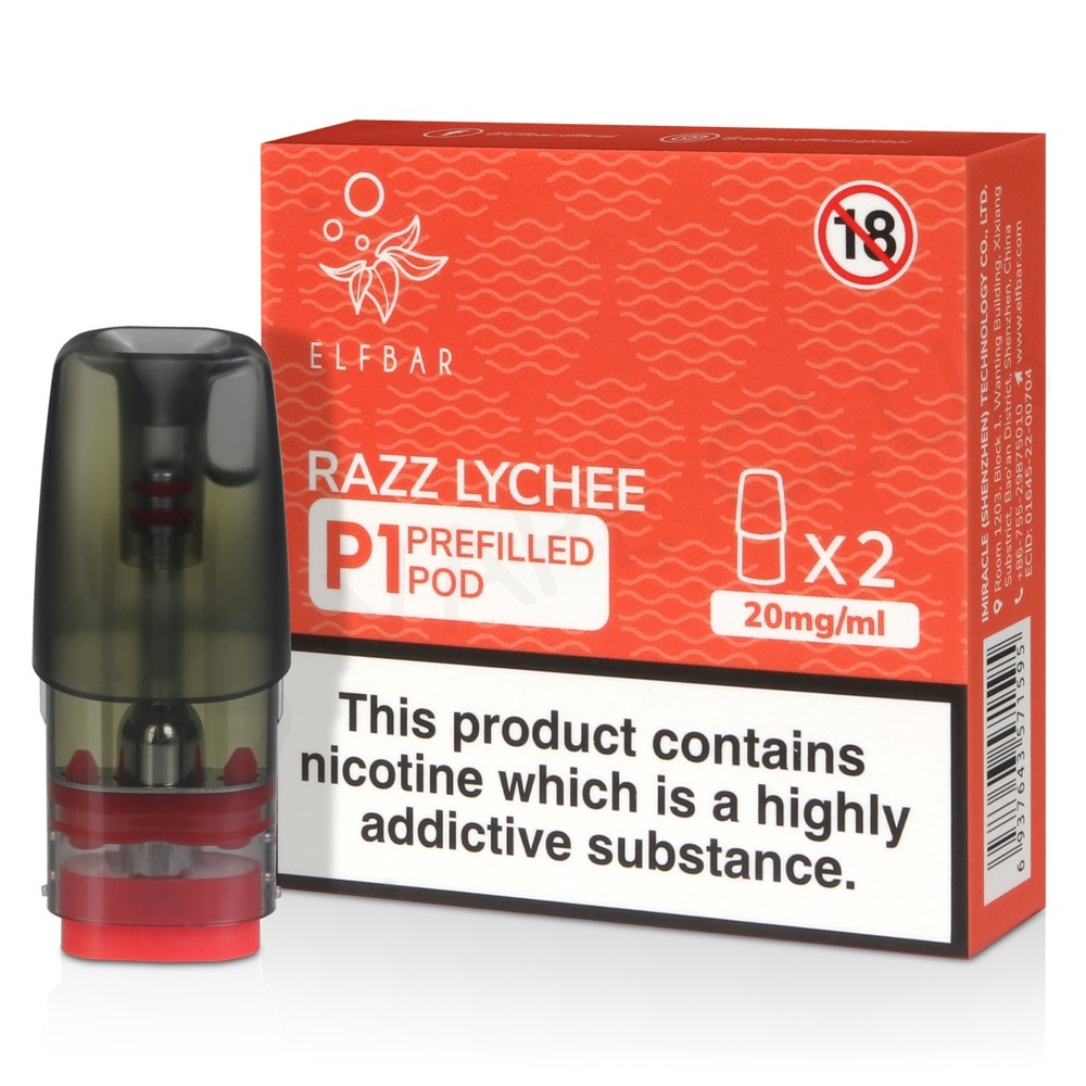 10 Pc- Box ELF BAR MATE P1 PREFILLED PODS FOR Elf Mate 500 Pod Kit