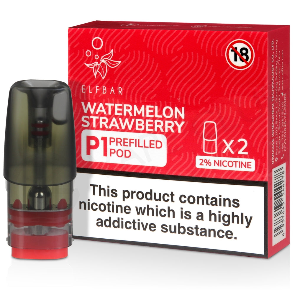 10 Pc- Box ELF BAR MATE P1 PREFILLED PODS FOR Elf Mate 500 Pod Kit