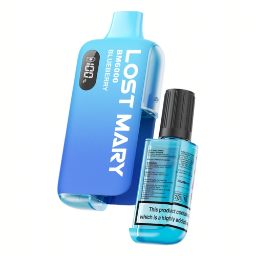 Lost Mary BM6000 PREFILLED POD Kit USB-C 10ml e-liquid capacity 650mAh rechargeable TPD UK