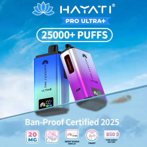 Hayati Pro Ultra Plus 25K Bar Twist Pod Kit – 25,000 Puffs | 20mg Nic Salt | Dual Prefilled Pods | Rechargeable Vape Device