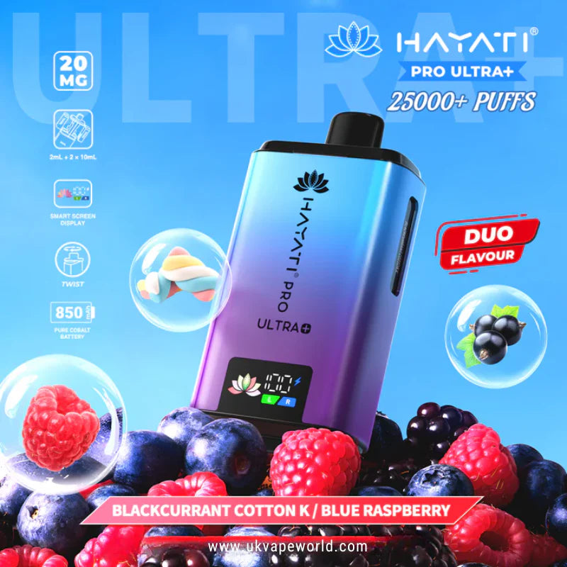 Hayati Pro Ultra Plus 25K Bar Twist Pod Kit – 25,000 Puffs | 20mg Nic Salt | Dual Prefilled Pods | Rechargeable Vape Device