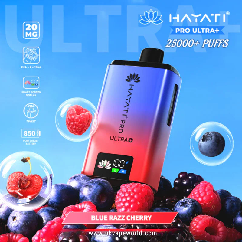 Hayati Pro Ultra Plus 25K Bar Twist Pod Kit – 25,000 Puffs | 20mg Nic Salt | Dual Prefilled Pods | Rechargeable Vape Device