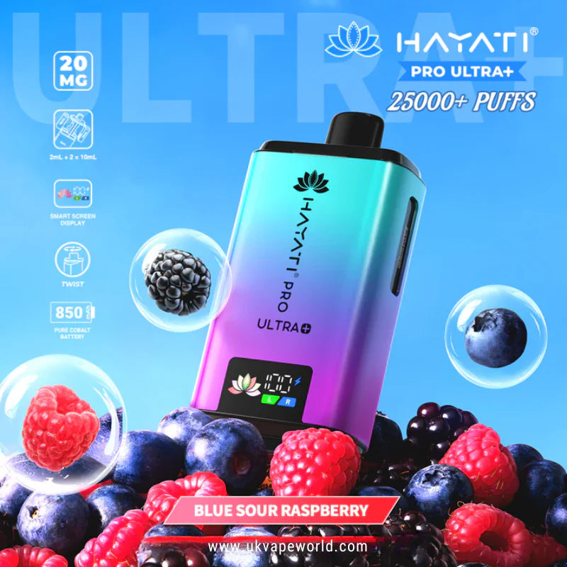 Hayati Pro Ultra Plus 25K Bar Twist Pod Kit – 25,000 Puffs | 20mg Nic Salt | Dual Prefilled Pods | Rechargeable Vape Device