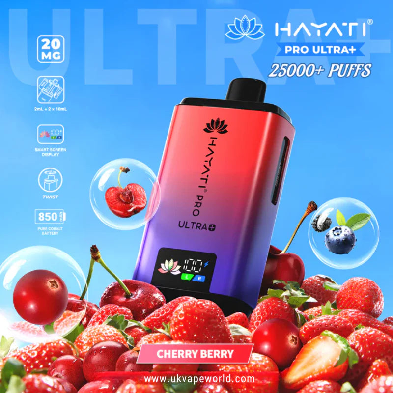 Hayati Pro Ultra Plus 25K Bar Twist Pod Kit – 25,000 Puffs | 20mg Nic Salt | Dual Prefilled Pods | Rechargeable Vape Device