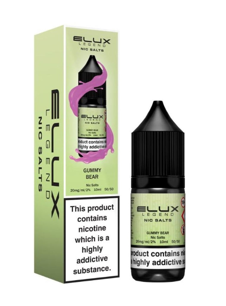 Pack of 10 PCS: Elux Nic Salt 10ml E Liquid Vape Juice- Elux Salts 50VG/50PG with 10 mg & 20 mg. TPD UK