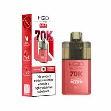 HQD Glow 70k Rechargeable & PREFILLED Vape Pod Kit 20mg BOX OFFER(PACK OF 5)