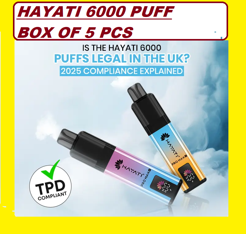 Hayati Pro Max Plus 6000 Prefilled Vape kit  BOX OF 5 PC