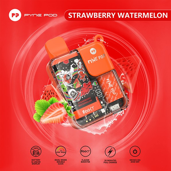 Strawberry Watermelon 8500 Puffs Vaping Pod, Vape pods, Vape batteries, Vape tricks
