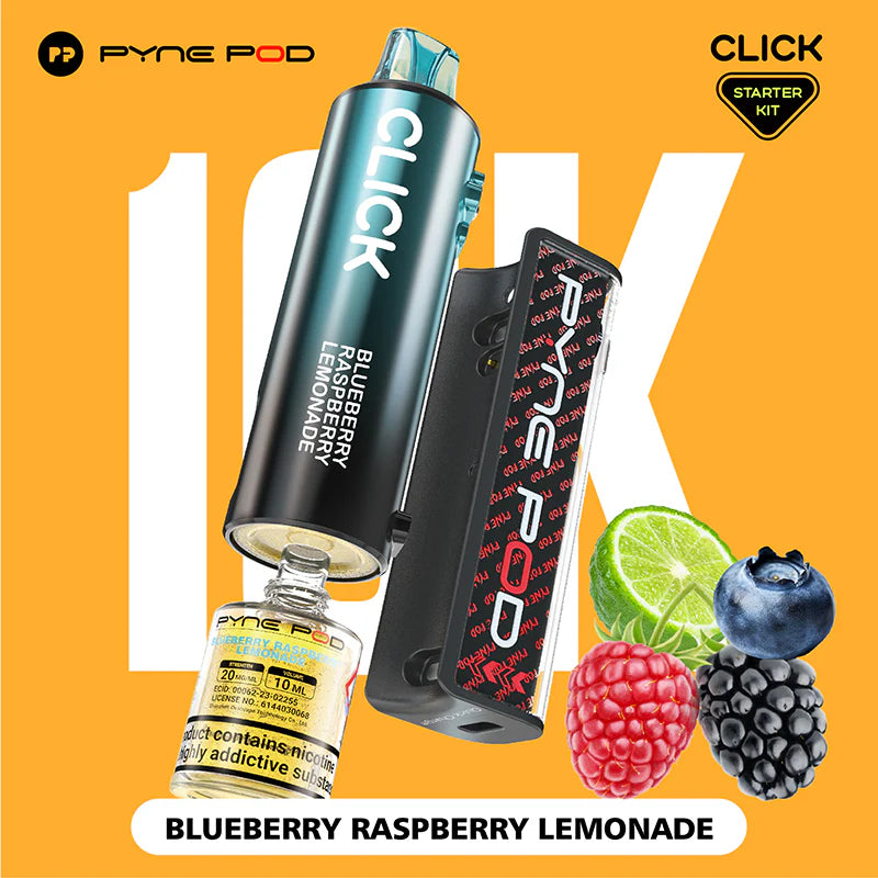 Pyne Pod Click Replacement Refill Container – 8500 Puffs | 20mg Nic Salt | For Click 50K & 10K Kits