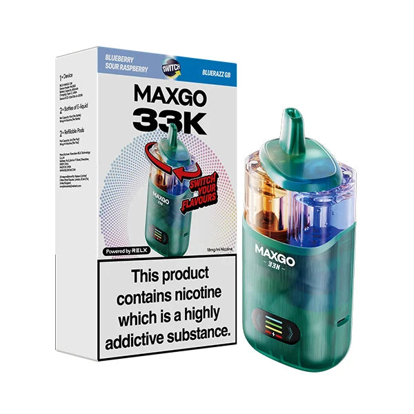 RELX MAXGO Combo 33K Prefilled Pod Kit Rechargeable Reusable BOX OFFER (3 X Pack )