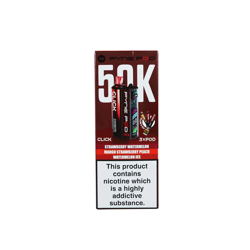 Pyne Pod Click 50K Prefilled Vape Kit – 50,000 Puffs | Dual Mode | 20mg Nic Salt | OLED Display | Rechargeable