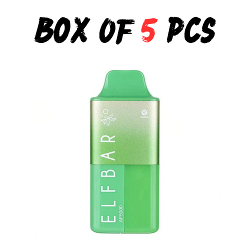 PACK OF 5 PC-  Elf Bar AF5000 Vape POD KIT -TPD UK RechargeABLE