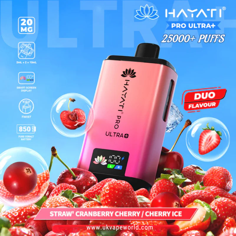 Hayati Pro Ultra Plus 25K Bar Twist Pod Kit – 25,000 Puffs | 20mg Nic Salt | Dual Prefilled Pods | Rechargeable Vape Device