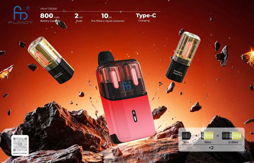 R and M Fumot Ultra T32000 Rechargeable Vape Bar Prefilled Pod Kit Pen 20 mg – Pack of 5 (Box Offer):