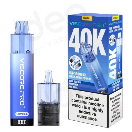 Uwell Viscore Pro+ 40000 Puffs Prefilled Pod Kit 1900mAh battery with Type-C fast charging