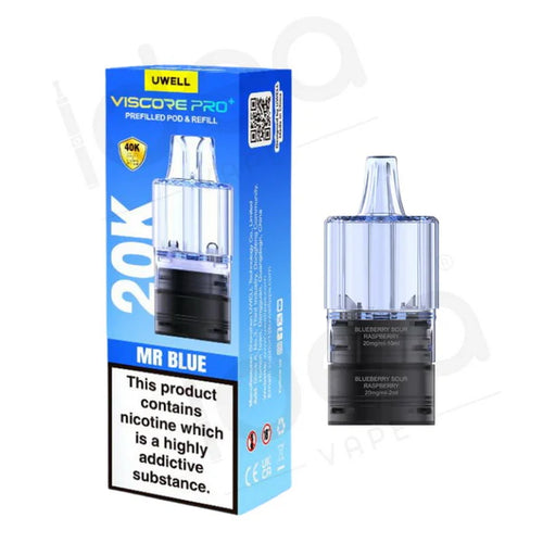 Uwell Viscore PRO+ 20000 PUFF 2ml Pod + 10ml Refill Container 0.8ohm Mesh Coil