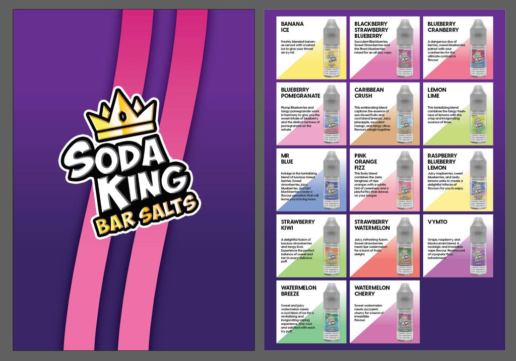 Pack of 10 Soda King Bar Nic Salts 10mg/20mg 10 ML TPD UK Dreamlandvape Pack of 10 Soda King Bar Nic Salts 10mg/20mg 10 ML TPD UK Dreamlandvape