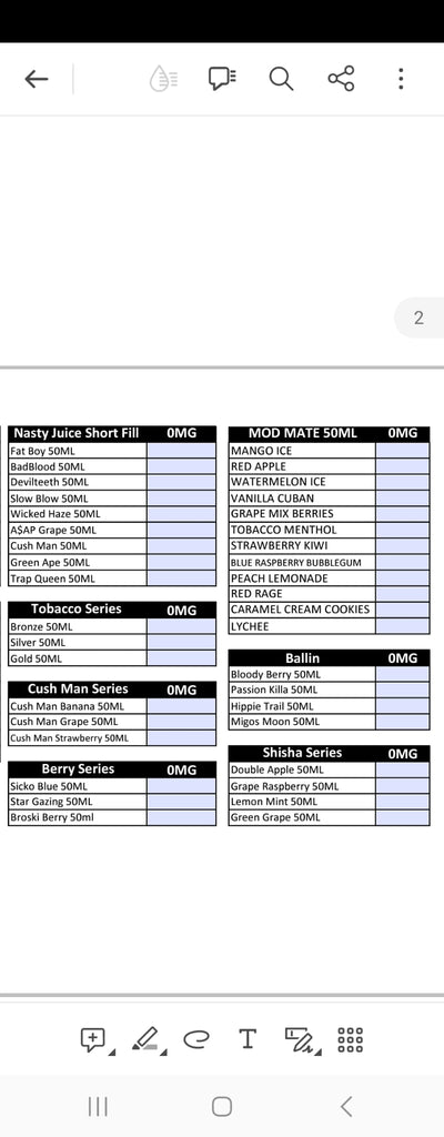 Nasty Juice Shortfills 50 ML E-Liquids FULL RANGE AVAILABLE