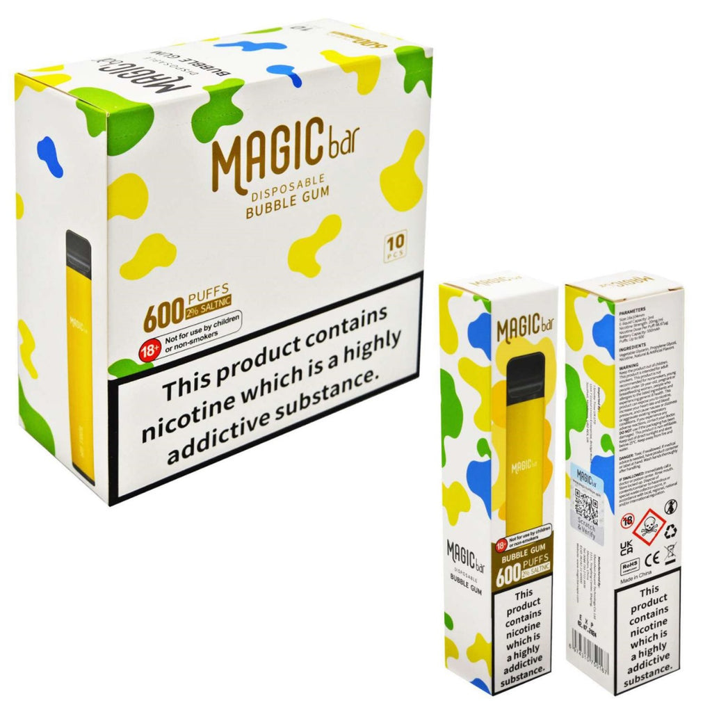 Box of 10 Majic Barr 600 Puff is a cutting-edge disposable vape device