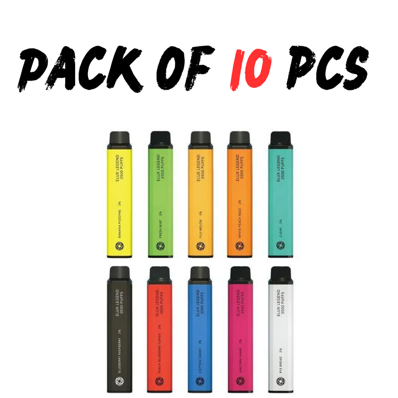 Elux PRO 3500 Pack of 10- 2% nic 2ml PRE FILLED RECHARAGBLE  Dreamlandvape