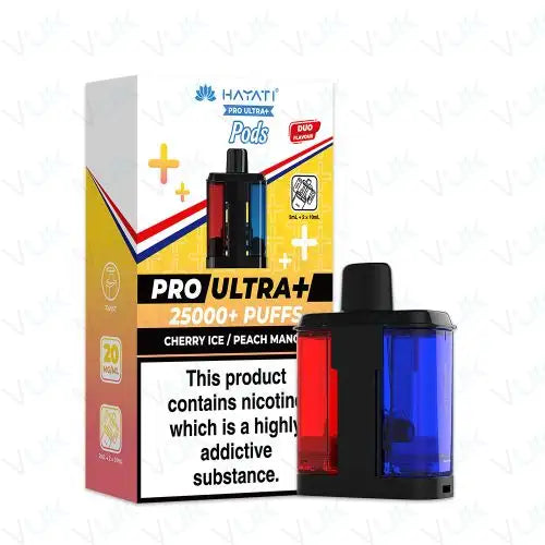 Hayati Pro Ultra Plus 25K Replacement Pods – Pack of 5 | 25,000 Puffs Per Pod | 20mg Nic Salt | Mesh Coil | MTL Vape Refill