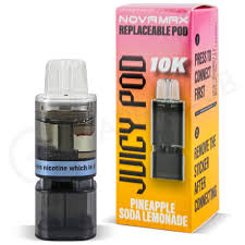 Juicy Pod Novamax 10K Replacement Pod + 10ml Refill – 20mg Nic Salt | Up to 6,000 Puffs | Mesh Coil