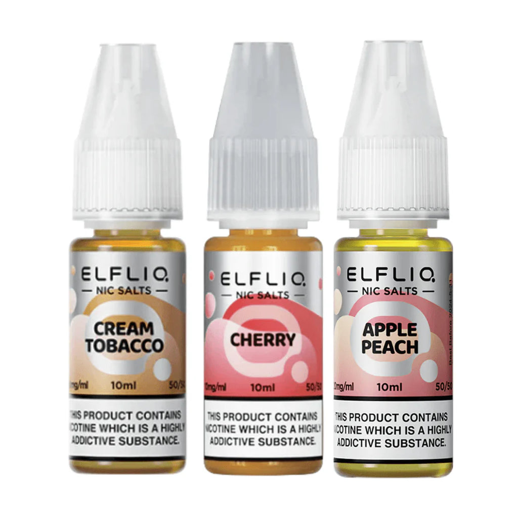 Pack of 10 ELFLIQ by ELF BAR Nic Salt 10ml E Liquid 10mg | 20mg Vape J Dreamlandvape Pack of 10 ELFLIQ by ELF BAR Nic Salt 10ml E Liquid 10mg | 20mg Vape J Dreamlandvape