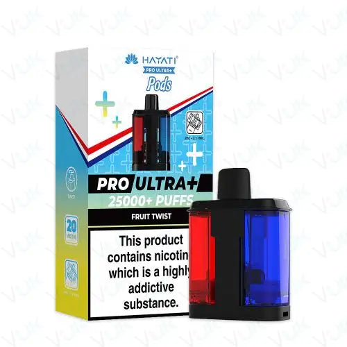 Hayati Pro Ultra Plus 25K Replacement Pods – Pack of 5 | 25,000 Puffs Per Pod | 20mg Nic Salt | Mesh Coil | MTL Vape Refill