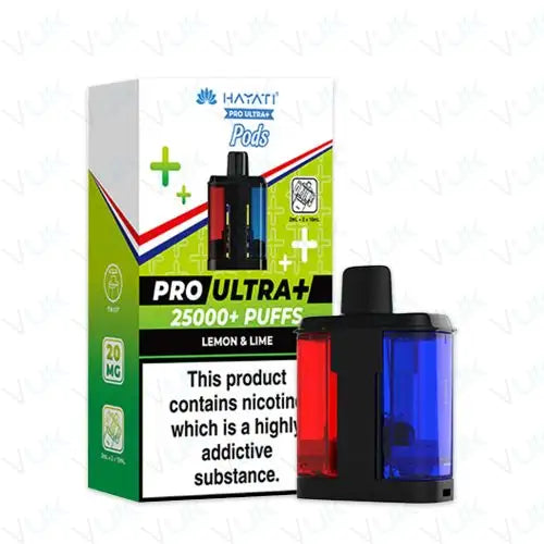 Hayati Pro Ultra Plus 25K Replacement Pods – Pack of 5 | 25,000 Puffs Per Pod | 20mg Nic Salt | Mesh Coil | MTL Vape Refill