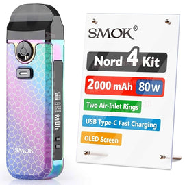 SMOK Nord 4 80W Pod Vape Kit 2000mAh Battery – 2ML TPD | OR Pack of 5x Coils