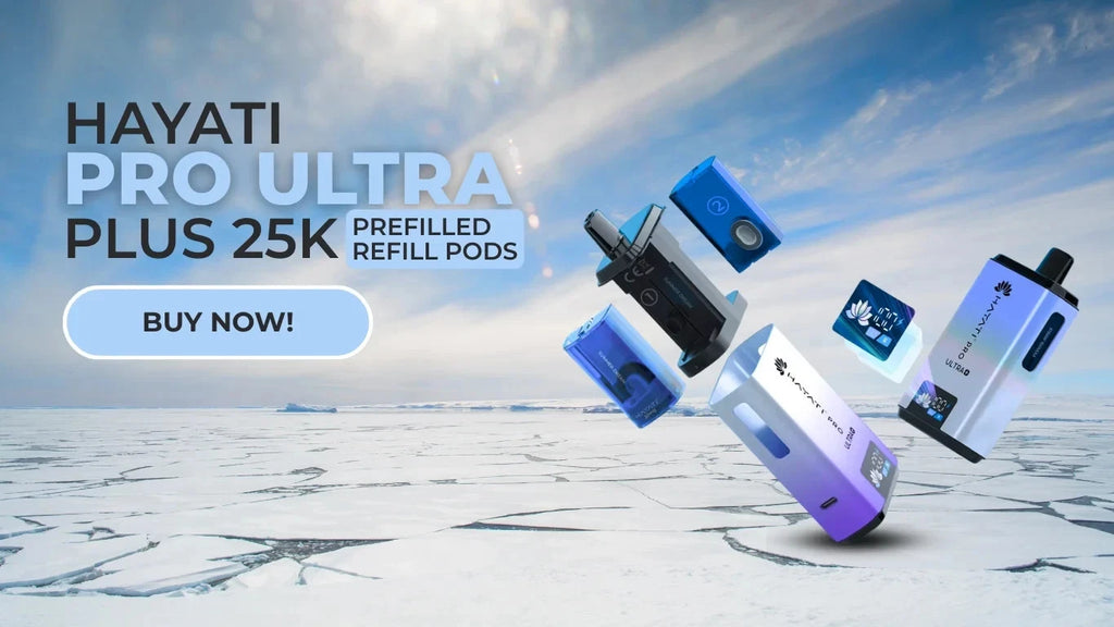 Hayati Pro Ultra Plus 25K Replacement Pods – Pack of 5 | 25,000 Puffs Per Pod | 20mg Nic Salt | Mesh Coil | MTL Vape Refill